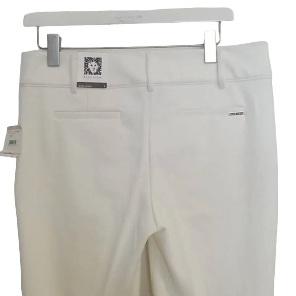 NWT Anne Klein White Slim Ankle Pants - Picture 6 of 10
